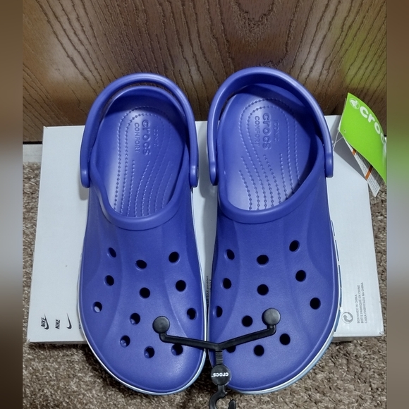 Crocs Bayaband Clog Mens 10 Womens 12 Blue Slip On Sandals Classic New
